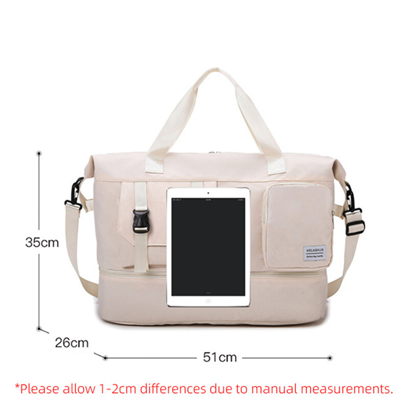 Geantă de sport Geantă de gimnastică Genți de mână de călătorie pentru bărbați, femei, umăr, pentru weekend, geantă de noapte, uscată, umedă, pentru antrenament de yoga, pachet de saci de mână