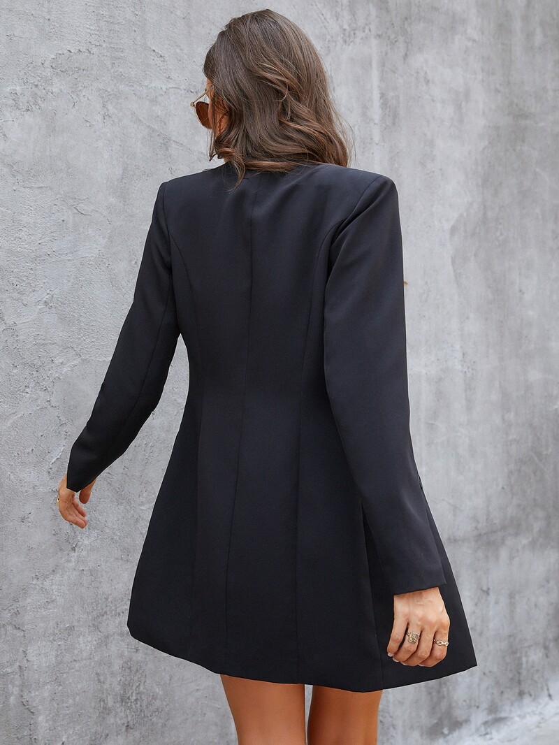 Blazer elegant de culoare solidă pentru birou pentru femei