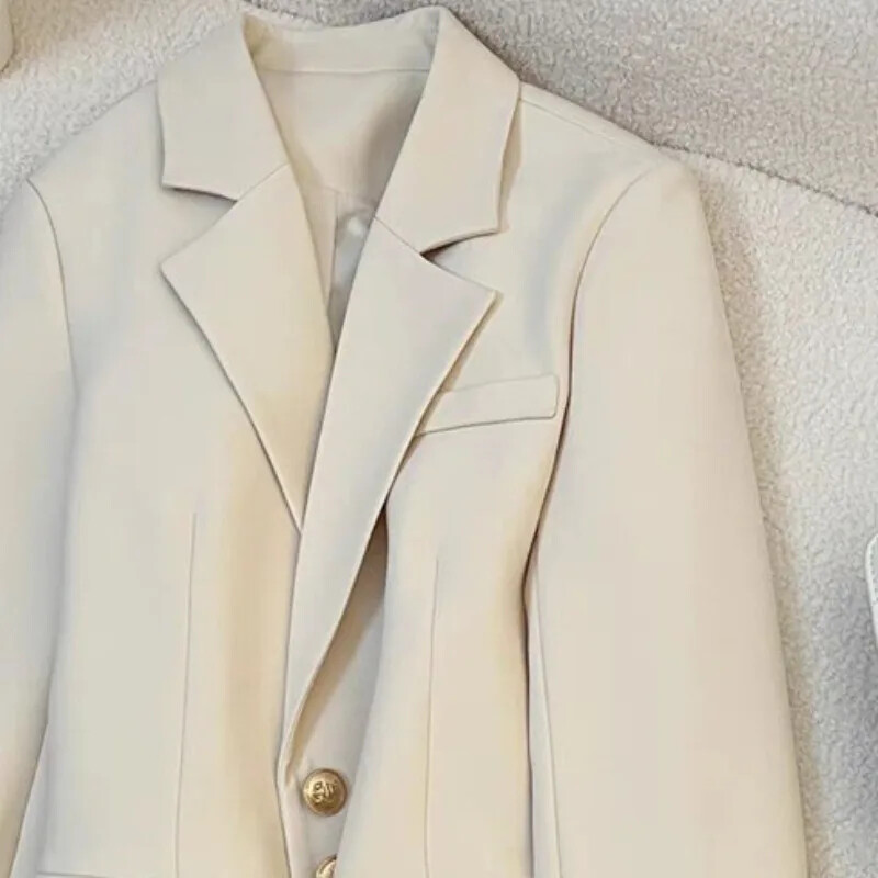 Matakawa Blazer pentru femei, culoare contrastantă, moda coreeană, primăvară, toamnă, șic, blazer feminin, dulce, simplu, elegant, ropa De Mujer