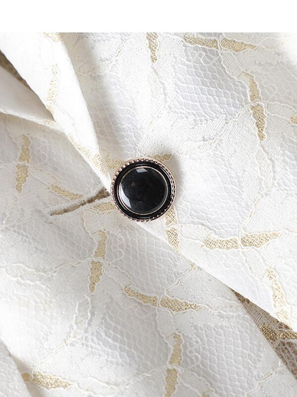 Blazer alb din dantelă pentru femei 2022, nou, elegant, scobit, subțire, cu protecție solară, de vară