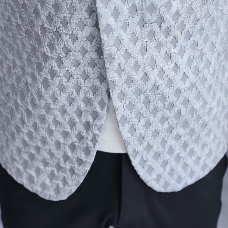 Jesen 2024. Novo muško modno zgodno poslovno odijelo u trendu, korejska verzija, uski kroj, sve, jakna Mujer, poliester