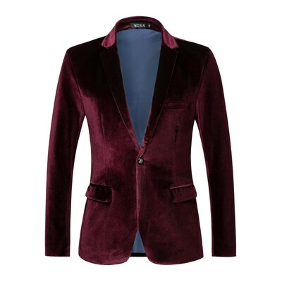 Jesensko i zimsko muško baršunasto elegantno odijelo Ležeran široki kroj Jakna s jednim gumbom Odijelo za vjenčanje mladoženje Poslovni sako Muški