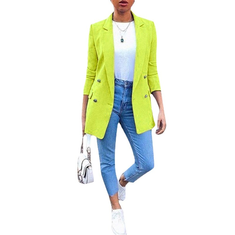 2023 Toamna/Iarna Nouă Costumul de damă cu buton solid pentru femei la modă Buzunar Polo Guler Cardigan Costum temperament Palton Office Lady