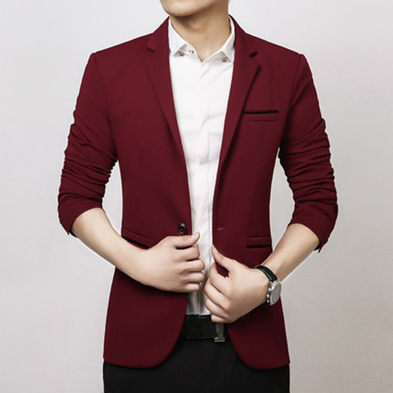 Muški sako Plavi tanki uski kroj Muška odjeća Muška odijela Jakne Odjeća u korejskom stilu Moda 2024. Kaput Originalni Elegantan Ležeran