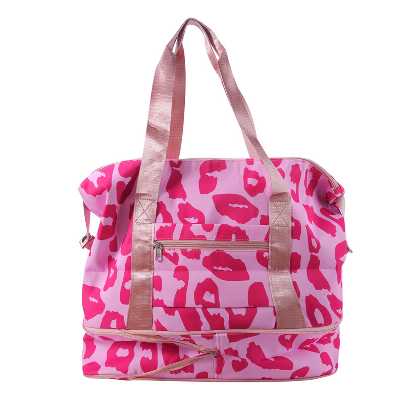 Geantă pentru bagaje de călătorie pe distanță scurtă Călătorie de afaceri de mare capacitate cu model de vacă ușoară Genți de cazare portabile simple