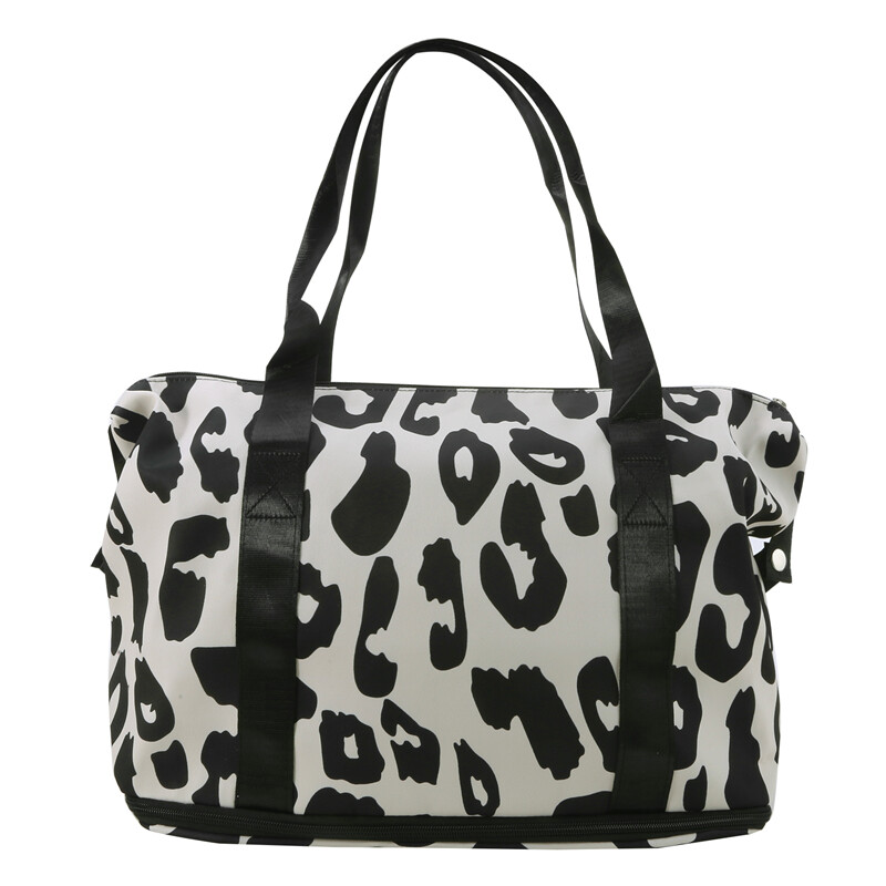 Geantă pentru bagaje de călătorie pe distanță scurtă Călătorie de afaceri de mare capacitate cu model de vacă ușoară Genți de cazare portabile simple