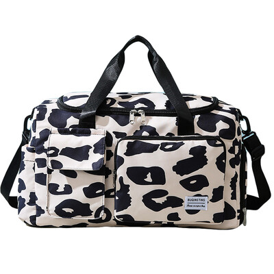 Ceļojumu soma Sieviešu rokassomiņa Leopards Zebra maskēšanās Ūdensizturīgs Liels Velmes stieņa Iekāpšana Fitness Sausa Slapja Atdalīšanas Bagāžas Soma