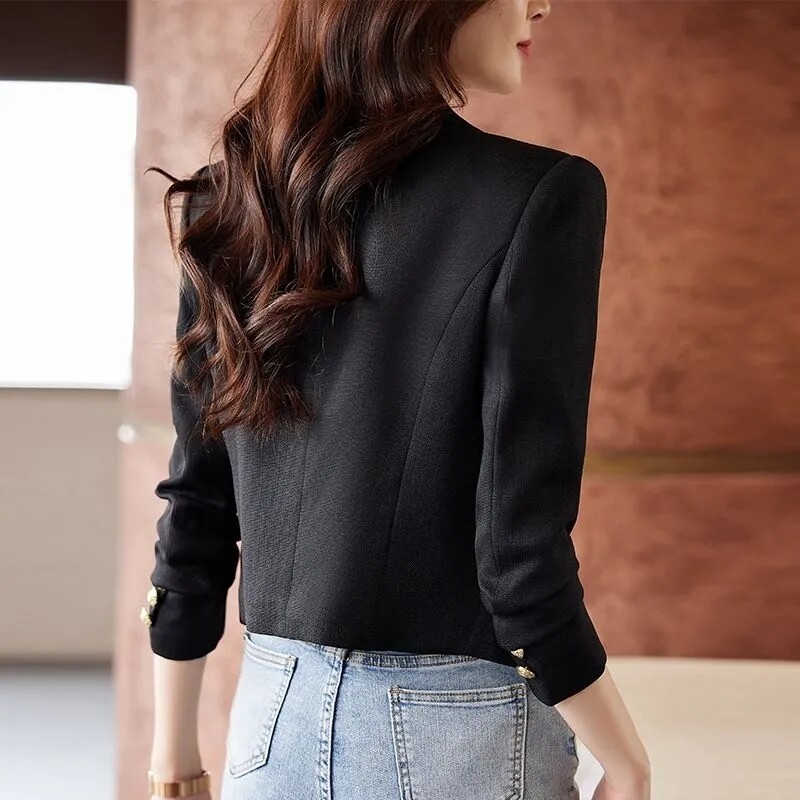 Jachetă de damă 2024, primăvară, toamnă, subțire, confortabilă, de ultimă generație, pentru damă, haină elegantă, temperament, îmbrăcăminte de exterior