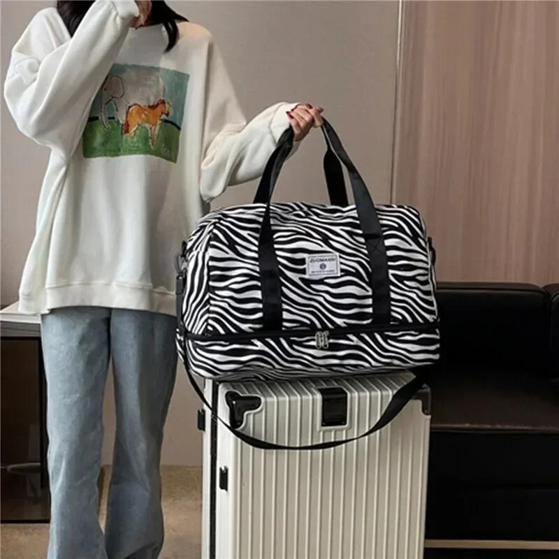 Dzīvnieku raksta plecu soma Ceļojumu uzglabāšanas soma