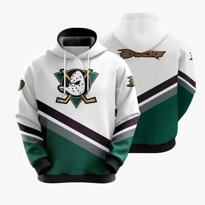 Proljeće i jesen 2024. Nova Hockey Super Ducks Hoodie s kapuljačom s 3D ispisom, muška i ženska, Street Leisure Sw