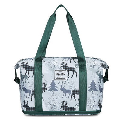 Genți de călătorie la modă noi pentru femei Bagaje impermeabile de mare capacitate, uscate și umede, geantă de călătorie de weekend pliabilă Oxford