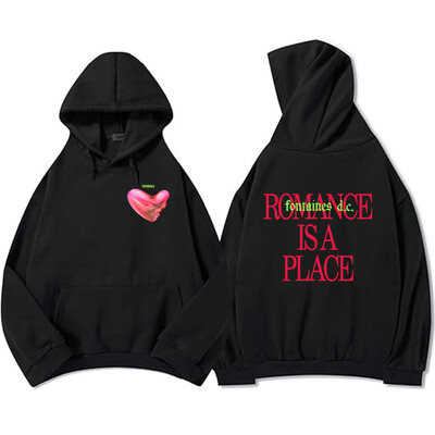 Hanorace Romance Is A Place Rock Band Fontaines DC Hanorace Hip Hop Pulovere cu glugă de iarnă Streetwear Hip Hop Graphic Hoodie