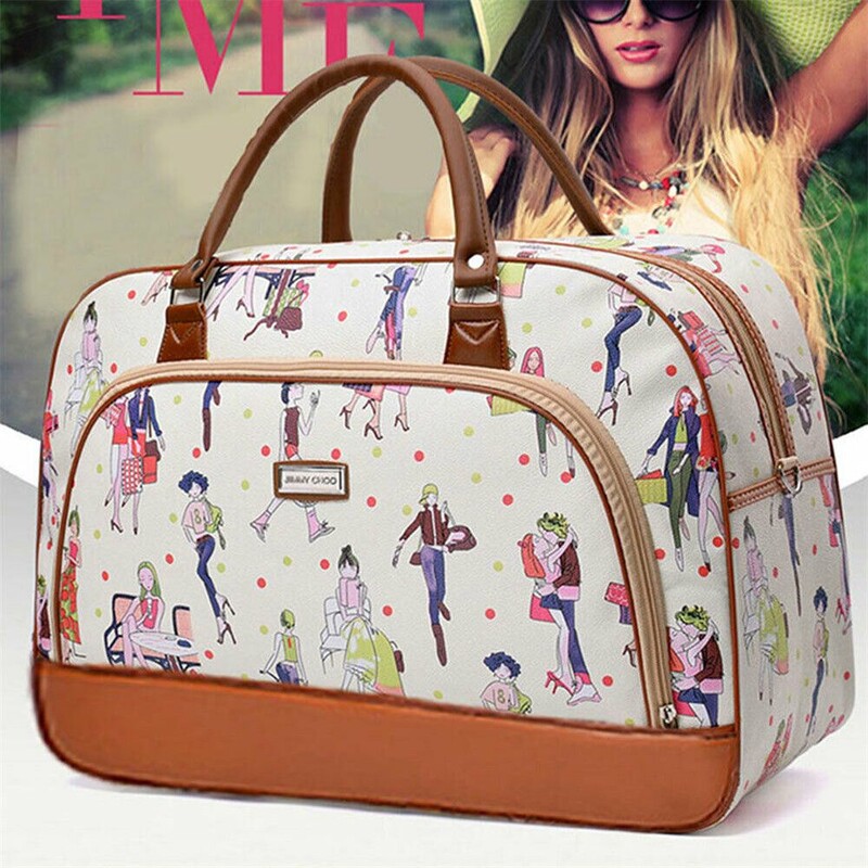 Ženska velika putna torba s patentnim zatvaračem, prijenosna torba za noćnu prtljagu, vikend ručna prtljaga, ručna torba od PU kože, ženska