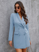 Blazer elegant de culoare solidă pentru femei de birou