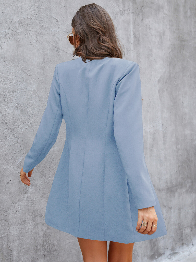 Blazer elegant de culoare solidă pentru femei de birou