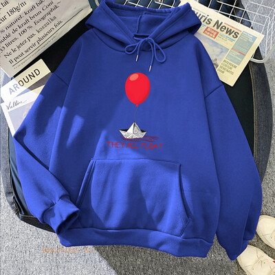Horor film StephenKing It Clown Sweatshirts dugih rukava Žene_Muškarci Zimske majice s kapuljačom Ležerne ženske Puloveri s grafičkim printom Topovi