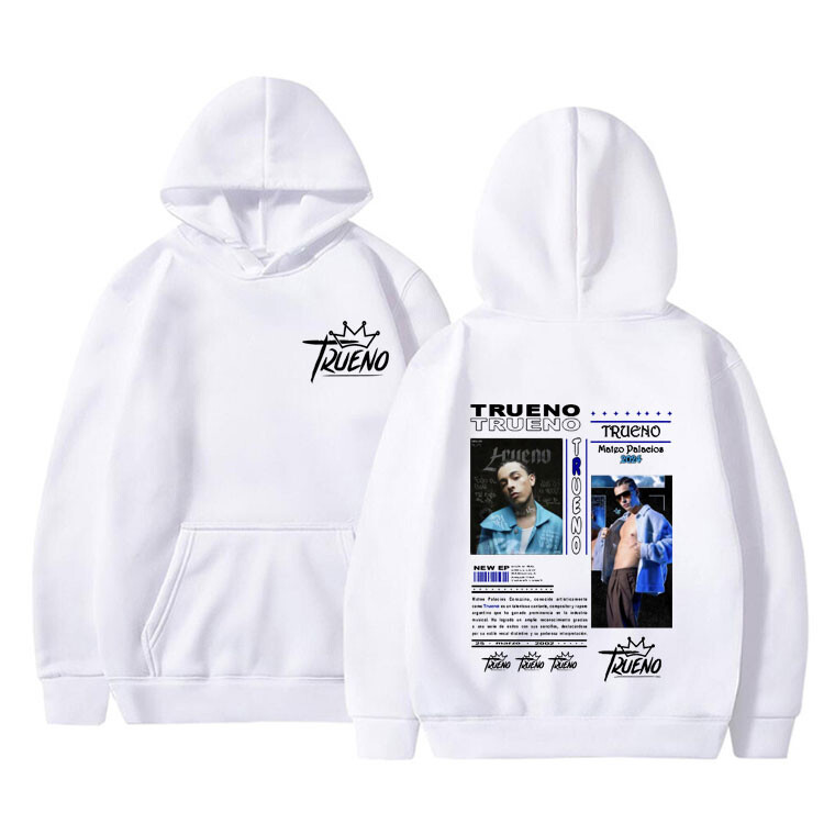 Reperis Trueno Mateo Palacios 2024. gada divpusējs apdrukas kapucis vīriešiem, sievietēm, modes hiphopa džemperis vīriešu vintage lielizmēra kapuces