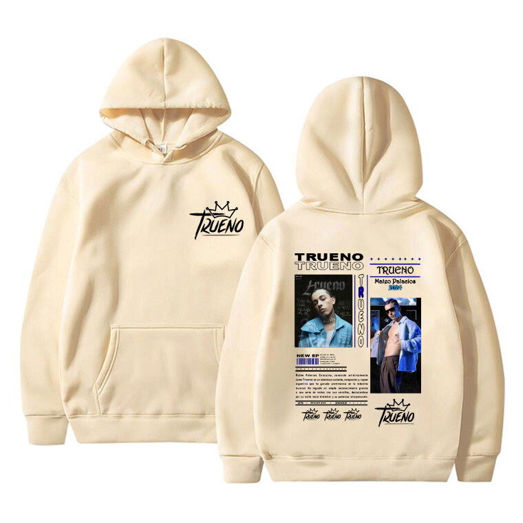 Reperis Trueno Mateo Palacios 2024. gada divpusējs apdrukas kapucis vīriešiem, sievietēm, modes hiphopa džemperis vīriešu vintage lielizmēra kapuces