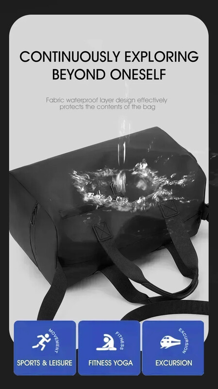 Oxford putne torbe velikog kapaciteta sa zatvaračem Čvrste torbe za fitnes Podebljana tkanina Vodootporne sportske torbe za prtljagu velikog kapaciteta