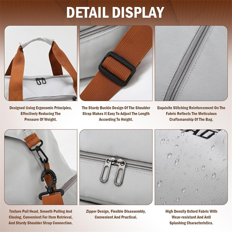 Genți de călătorie la modă pentru femei Geantă de sport pentru bărbați de capacitate mare, geantă impermeabilă de weekend, pentru femei, uscată și umedă