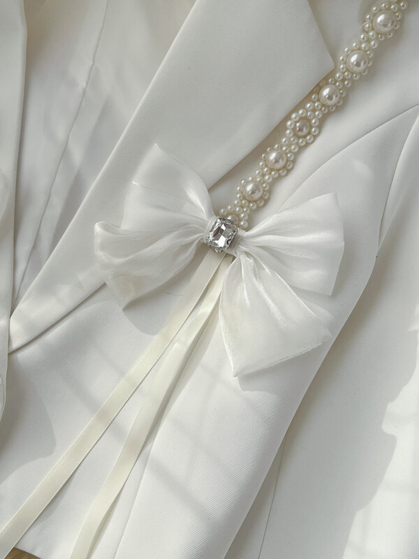 XFPV Blazer cu mânecă lungă pentru femei cu crestături cu mărgele de mărgele Top Y2k Moda coreeană Tide Toamnă Iarnă 2025 SM11893