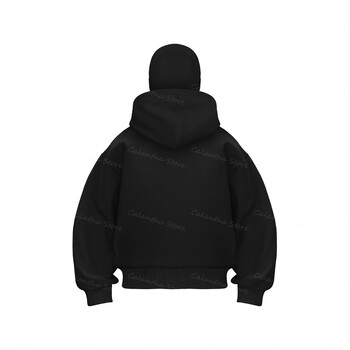 Ανδρικό Balaclava Zip Hoodie Χειμερινό ζεστό, καθημερινό φούτερ με μάσκα προσώπου με κουκούλα, σχέδιο φερμουάρ, αθλητικό μπουφάν για υπαίθριες δραστηριότητες