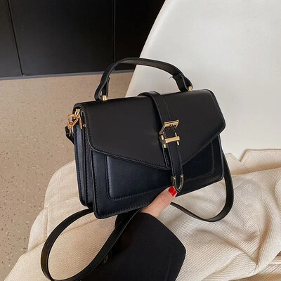 Visokokvalitetna ženska torba preko ramena, novi modni trend 2023. Retro ženska torba na rame od pu kože, jednobojna, jednostavna ručna torbica