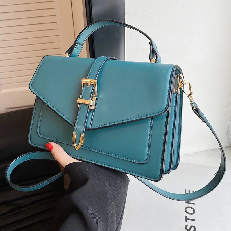 Visokokvalitetna ženska torba preko ramena, novi modni trend 2023. Retro ženska torba na rame od pu kože, jednobojna, jednostavna ručna torbica