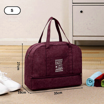 Geantă de călătorie pliabilă la modă pentru femei, Oxford, pentru weekend, genți de noapte, bagaje de mână de capacitate mare, accesorii pentru borcană