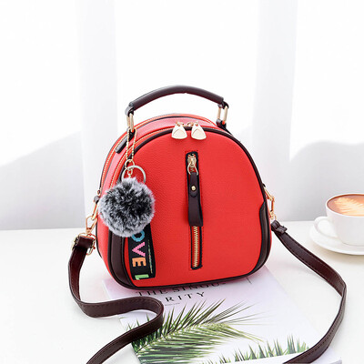 Luksuzna mala ženska torba od PU kože, moderan privjesak s krznenom loptom, dizajnerska torba preko ramena