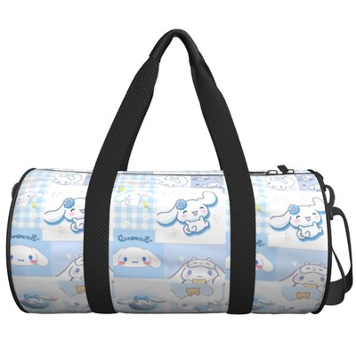 Ceļojumu soma Cinnamoroll Kawaii karikatūra sporta soma Oksfordas sporta somas liela treniņu dizaina rokassomiņa Jauka fitnesa soma vīriešiem