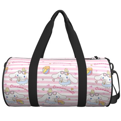 Ceļojumu soma Cinnamoroll Kawaii karikatūra sporta soma Oksfordas sporta somas liela treniņu dizaina rokassomiņa Jauka fitnesa soma vīriešiem