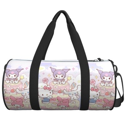 Ceļojumu soma Cinnamoroll Kawaii karikatūra sporta soma Oksfordas sporta somas liela treniņu dizaina rokassomiņa Jauka fitnesa soma vīriešiem