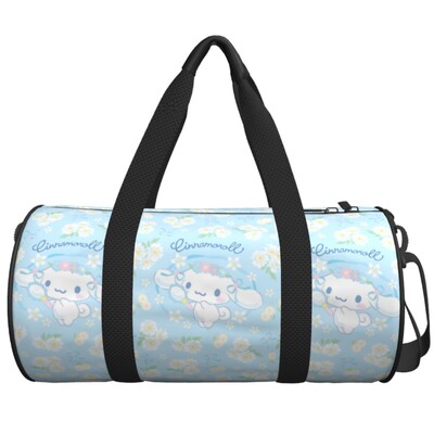 Ceļojumu soma Cinnamoroll Kawaii karikatūra sporta soma Oksfordas sporta somas liela treniņu dizaina rokassomiņa Jauka fitnesa soma vīriešiem