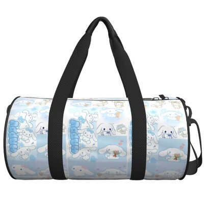 Ceļojumu soma Cinnamoroll Kawaii karikatūra sporta soma Oksfordas sporta somas liela treniņu dizaina rokassomiņa Jauka fitnesa soma vīriešiem