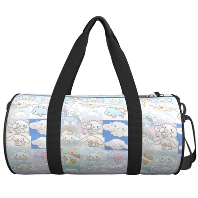 Ceļojumu soma Cinnamoroll Kawaii karikatūra sporta soma Oksfordas sporta somas liela treniņu dizaina rokassomiņa Jauka fitnesa soma vīriešiem