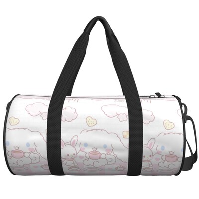 Ceļojumu soma Cinnamoroll Kawaii karikatūra sporta soma Oksfordas sporta somas liela treniņu dizaina rokassomiņa Jauka fitnesa soma vīriešiem