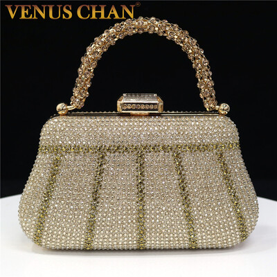 Popularno u Nigeriji. Izvrsne večernje torbe s dijamantnim dizajnom, modna ručka, spojka, torba s dugim lancem ukrašena kamenčićima