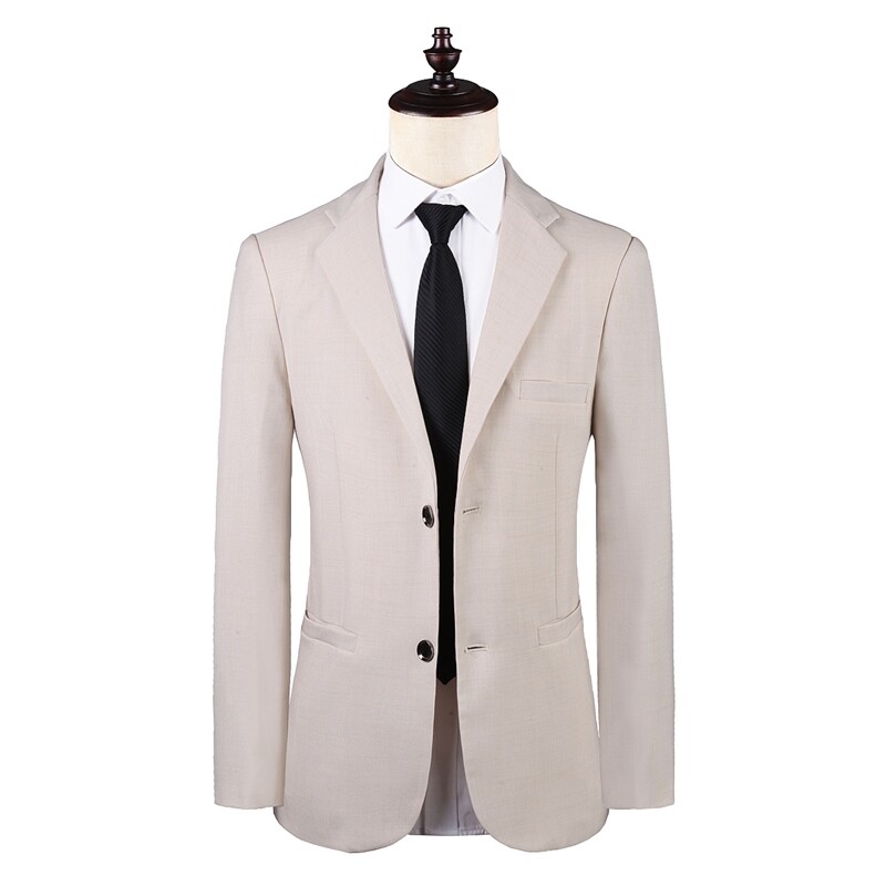 Jachetă de costum albastru cer pentru bărbați, primăvară/toamnă pentru bărbați, haină casual business, pentru bărbați, blazer bej Menteau calça