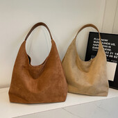 Jesen i zima Vintage ženska torba velikog kapaciteta Torba za rame od brušene kože Ležerna torba za posao i posao Retro ručne torbe s džepnom torbom za skitnicu