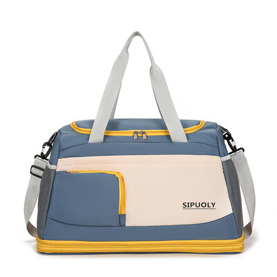 Geantă de călătorie mare dublă expansiune pentru femei Genți tote de culoare contrastantă Genți crossbody pentru fete Genți Oxford impermeabile de weekend în aer liber