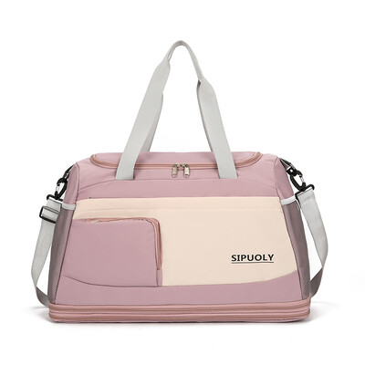 Geantă de călătorie mare dublă expansiune pentru femei Genți tote de culoare contrastantă Genți crossbody pentru fete Genți Oxford impermeabile de weekend în aer liber