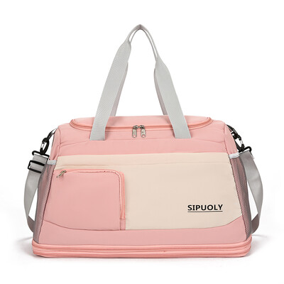 Geantă de călătorie mare dublă expansiune pentru femei Genți tote de culoare contrastantă Genți crossbody pentru fete Genți Oxford impermeabile de weekend în aer liber