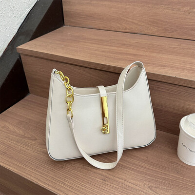 Geantă pentru subrat pentru femei, de designer de marcă, cu fermoar, genți de mână mici, geantă de umăr pentru femei, din piele PU, genți casual hobo