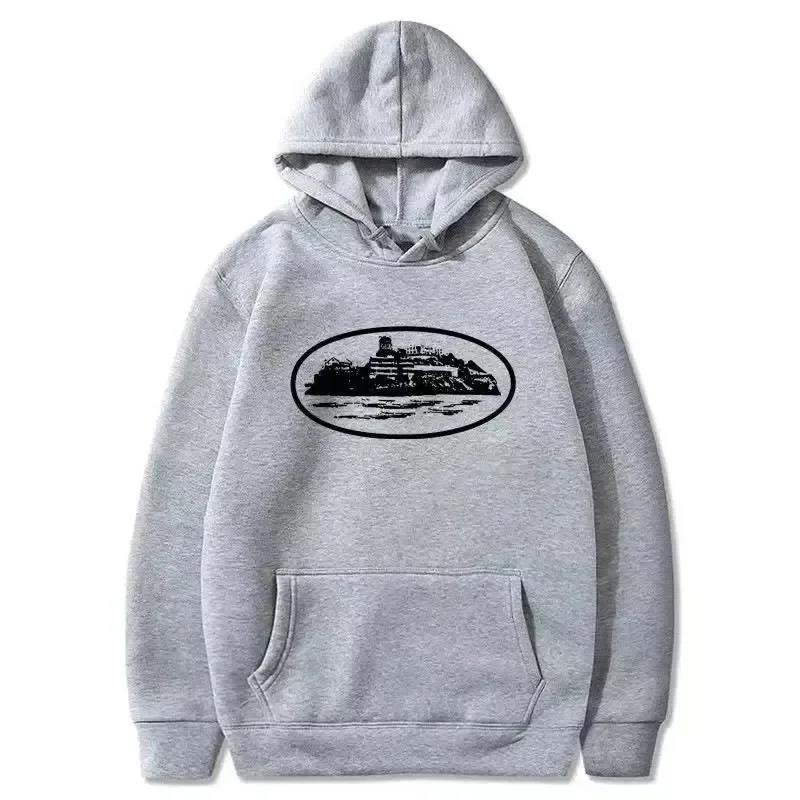 Pulover cu glugă pentru studenți, jachetă largi, brand de modă, închisoare diavolului, top multifuncțional, toamnă și iarnă 2024