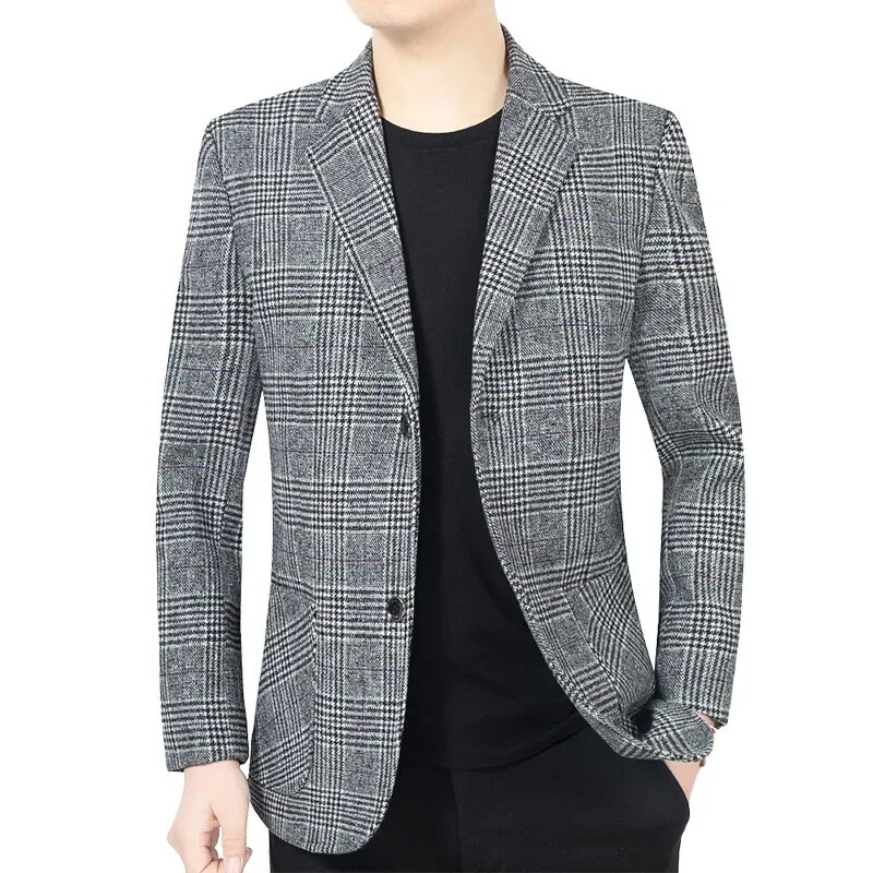 Vyriški langiniai švarkai Verslo laisvalaikio kostiumai Striukės Vyriškos Korėjos Dizaino Blazeriai Paltai Naujas pavasaris Ruduo Slim Fit Blazers Vyriški drabužiai