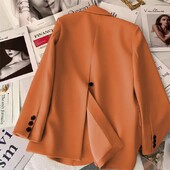 Eleganti biroja sieviešu bleizeri sievietēm 2024. gada modes žakete ar garām piedurknēm ar vienrindu, jauni mēteļi, jakas, sieviešu uzvalks, virsdrēbes