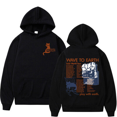 Kpop Band Wave To Earth Cat 0.03 Svjetska turneja Hoodie Muškarci Ženska odjeća Moda Estetski Sweatshirts Ležerna flis Udobna majica s kapuljačom