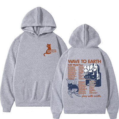 Kpop Band Wave To Earth Cat 0.03 Svjetska turneja Hoodie Muškarci Ženska odjeća Moda Estetski Sweatshirts Ležerna flis Udobna majica s kapuljačom