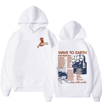 Kpop Band Wave To Earth Cat 0.03 Svjetska turneja Hoodie Muškarci Ženska odjeća Moda Estetski Sweatshirts Ležerna flis Udobna majica s kapuljačom